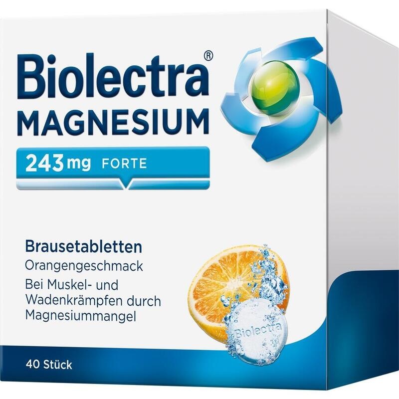BIOLECTRA Magnesium 243 mg forte Orange Brausetab.